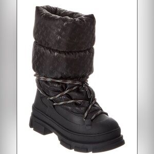 Jimmy Choo Black Quilted Puffy Nylon Winter Boots NET NIB